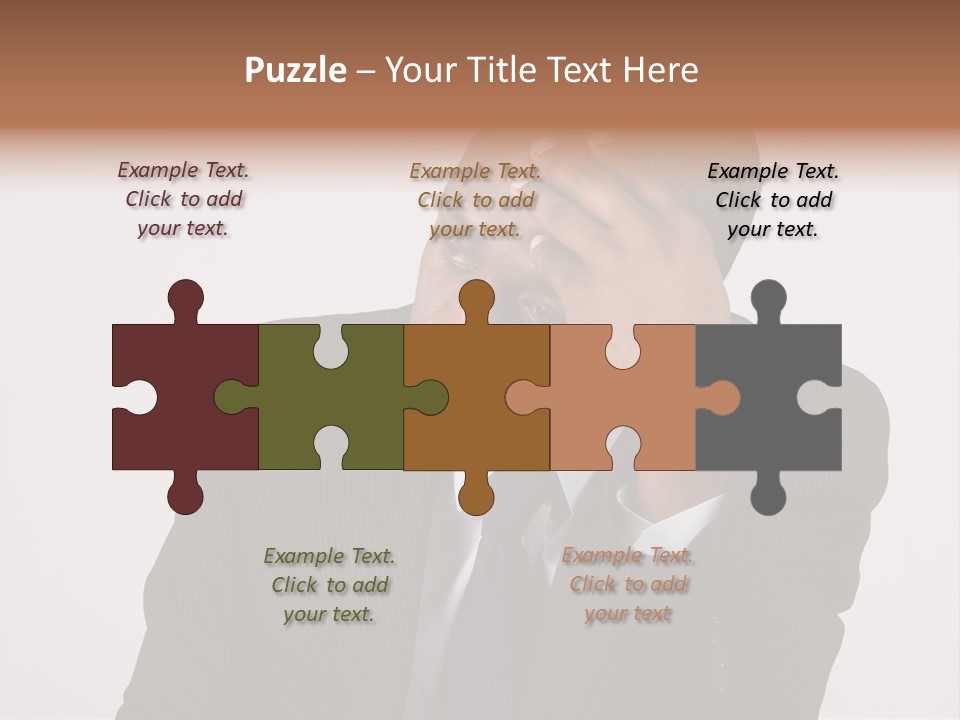 Men Headache White PowerPoint Template