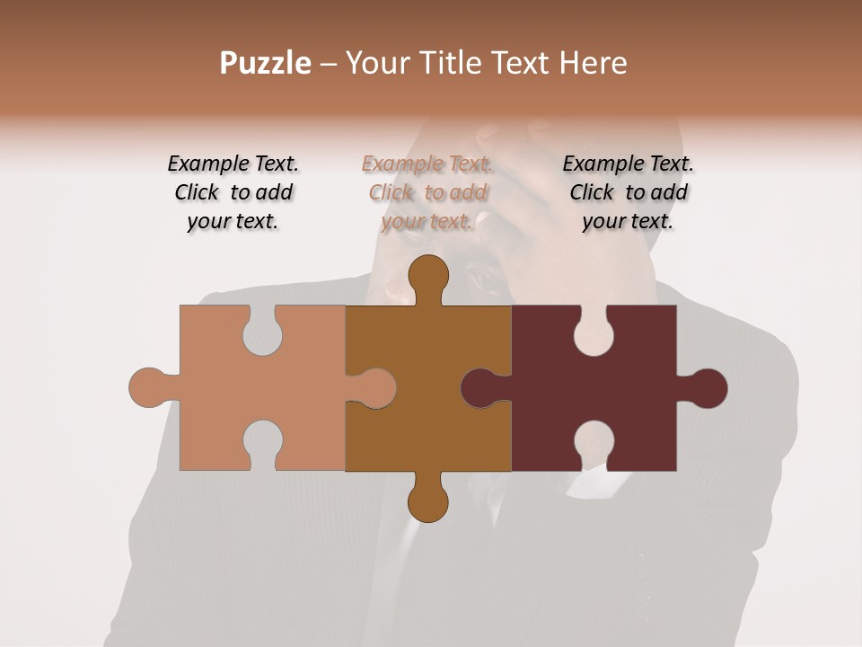 Men Headache White PowerPoint Template