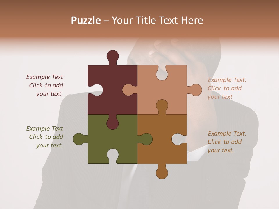 Men Headache White PowerPoint Template