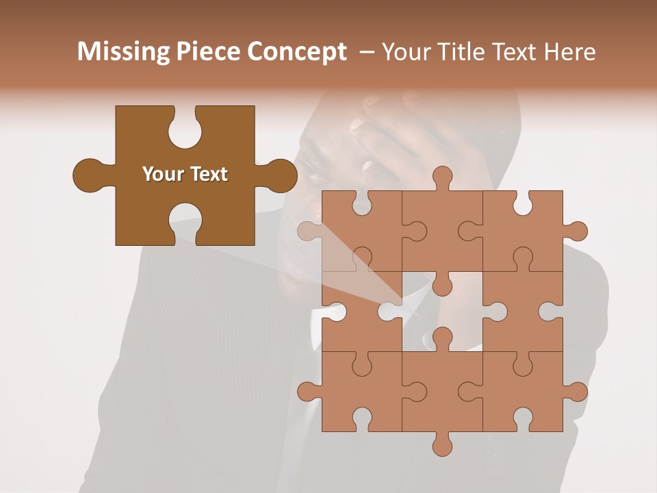 Men Headache White PowerPoint Template