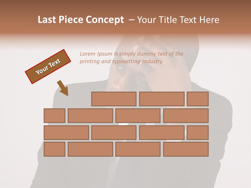Men Headache White PowerPoint Template
