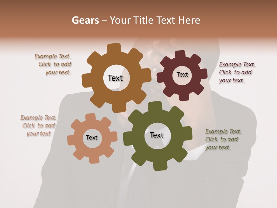 Men Headache White PowerPoint Template