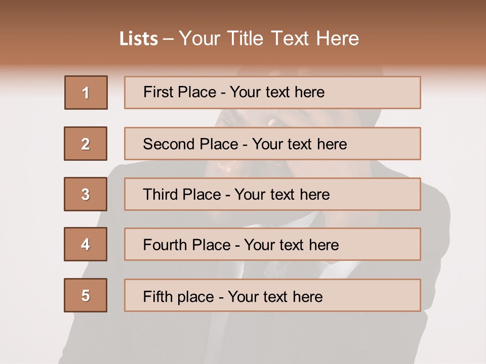 Men Headache White PowerPoint Template