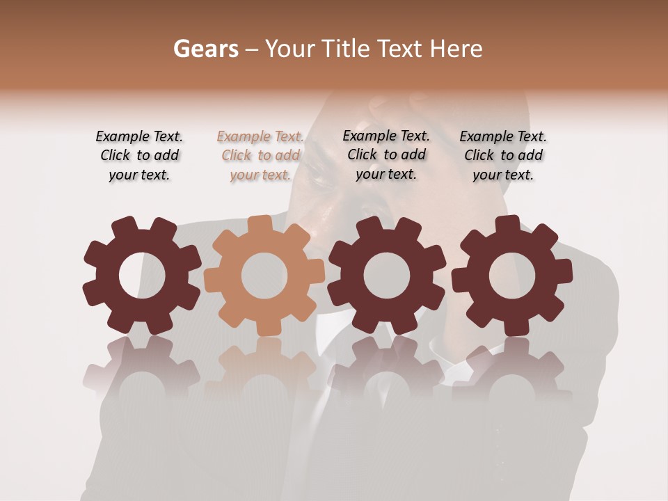 Men Headache White PowerPoint Template