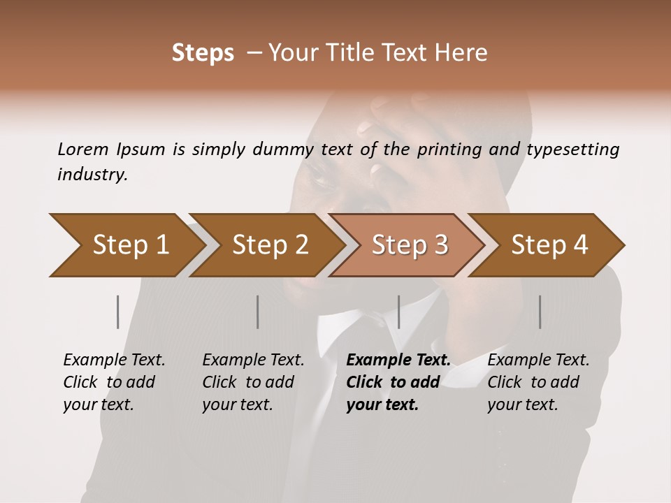 Men Headache White PowerPoint Template