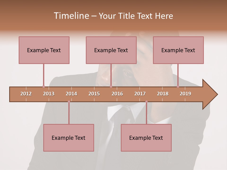 Men Headache White PowerPoint Template