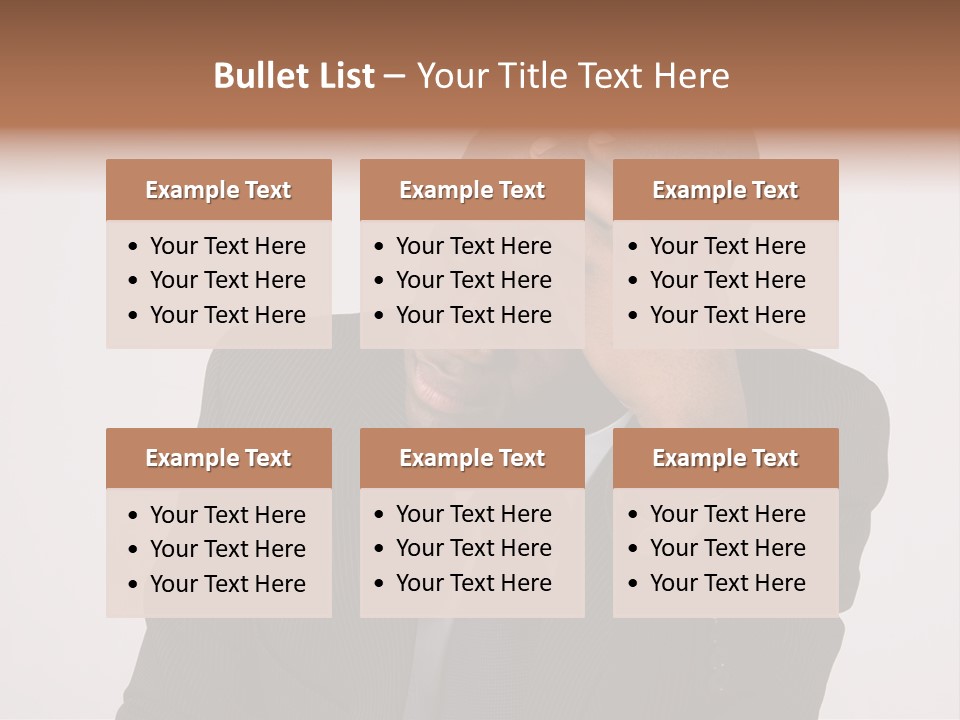 Men Headache White PowerPoint Template