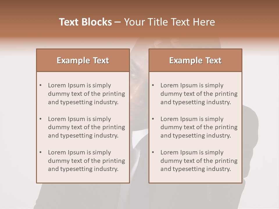 Men Headache White PowerPoint Template