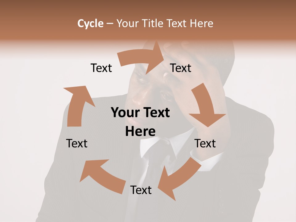 Men Headache White PowerPoint Template