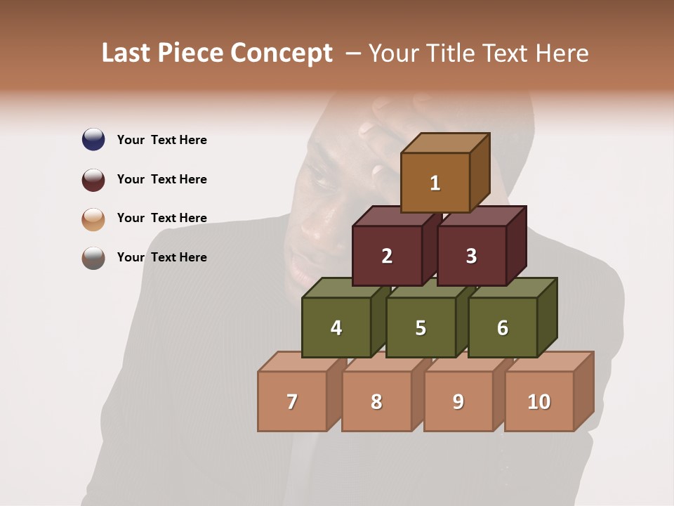 Men Headache White PowerPoint Template