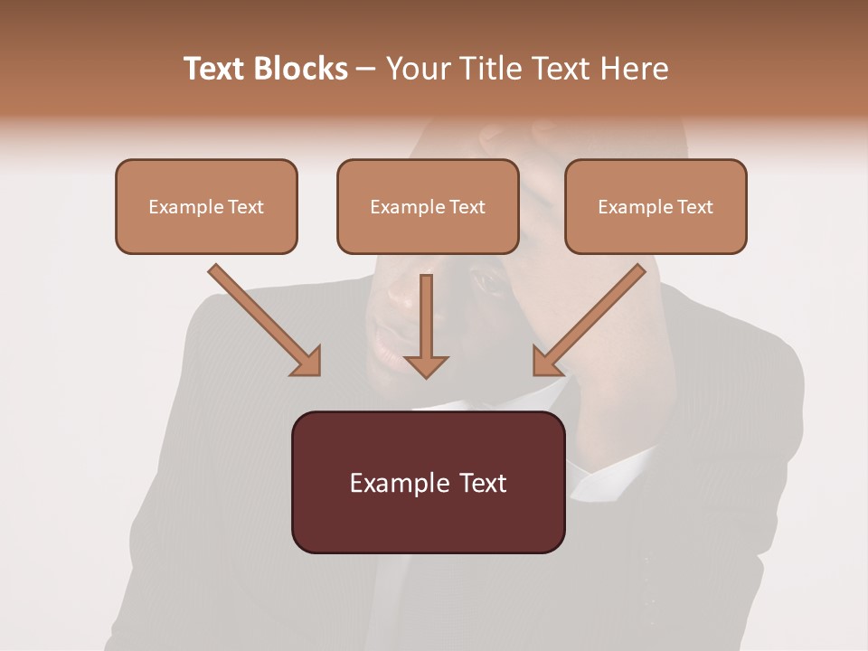 Men Headache White PowerPoint Template
