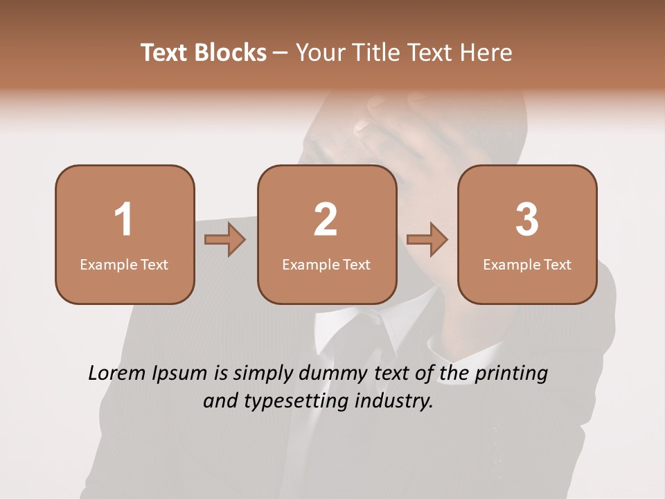 Men Headache White PowerPoint Template