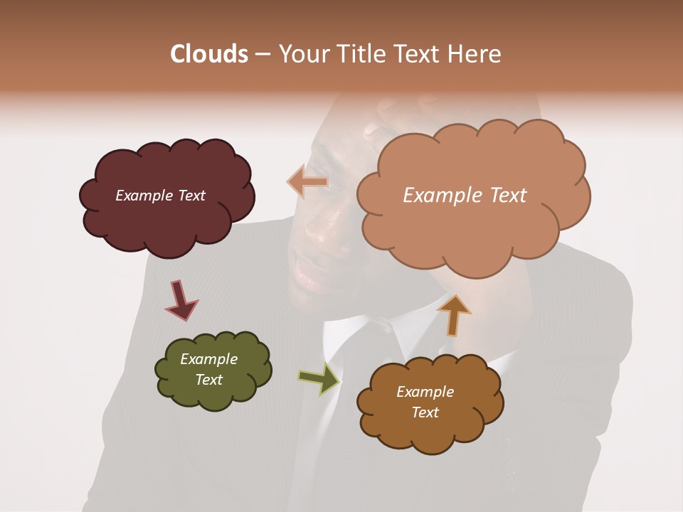 Men Headache White PowerPoint Template
