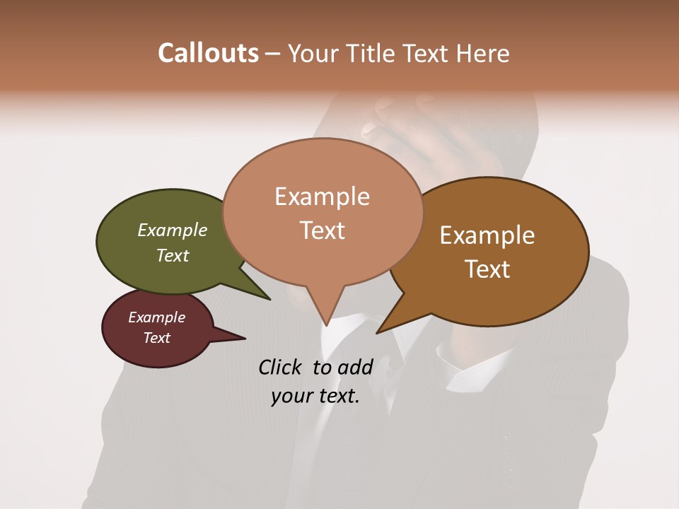 Men Headache White PowerPoint Template