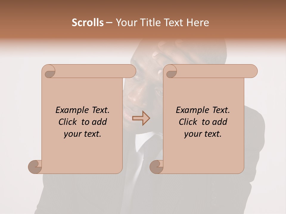 Men Headache White PowerPoint Template