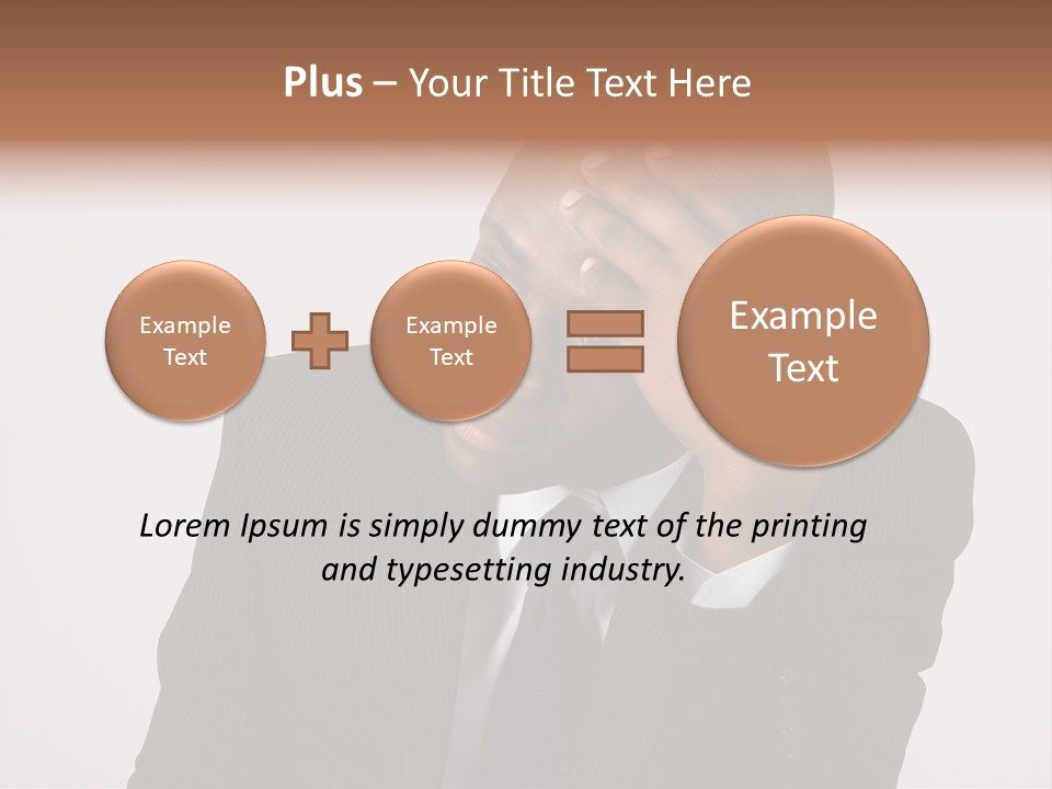 Men Headache White PowerPoint Template