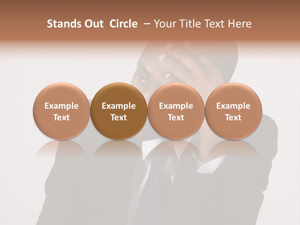 Men Headache White PowerPoint Template