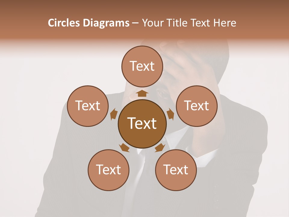 Men Headache White PowerPoint Template