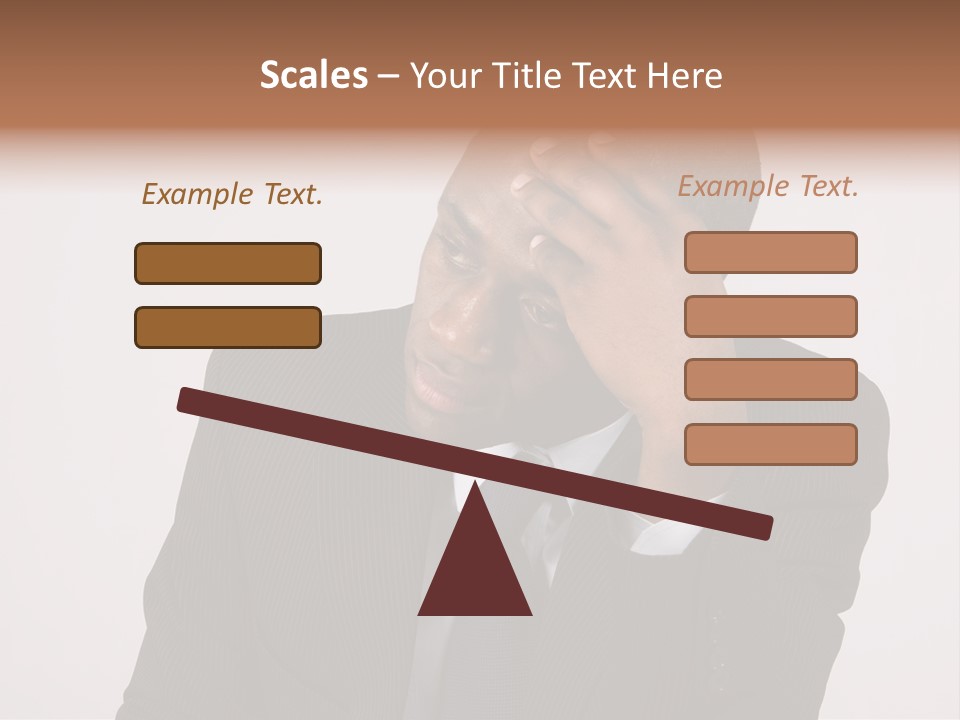 Men Headache White PowerPoint Template
