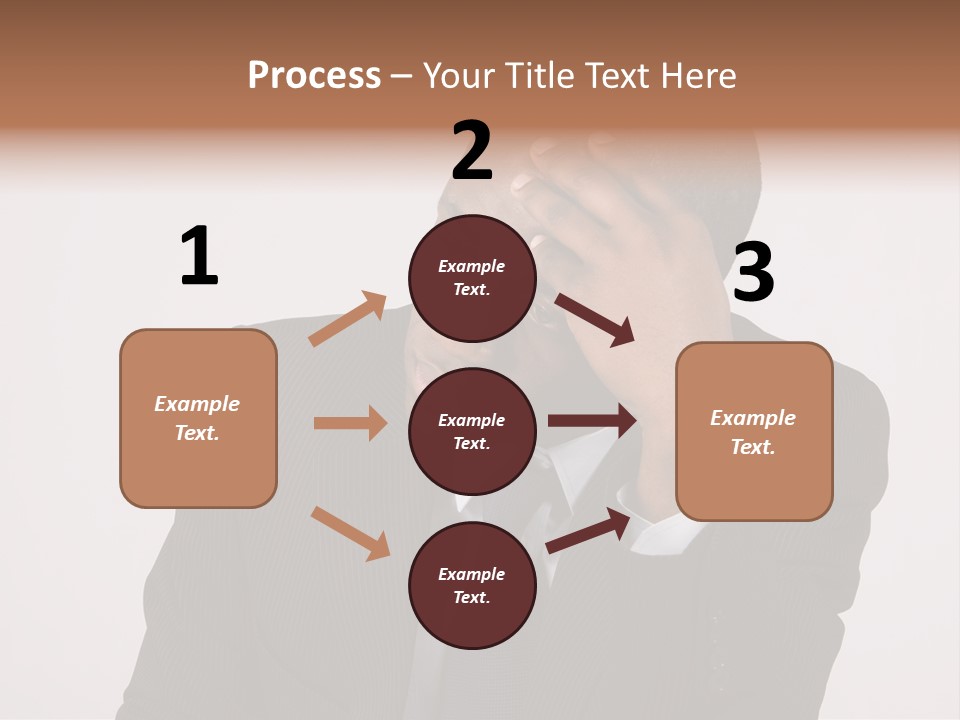 Men Headache White PowerPoint Template