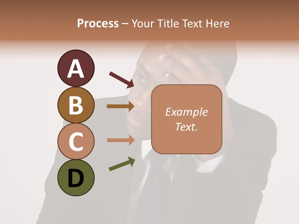 Men Headache White PowerPoint Template