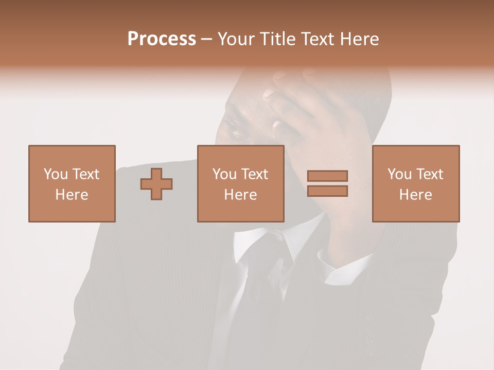 Men Headache White PowerPoint Template