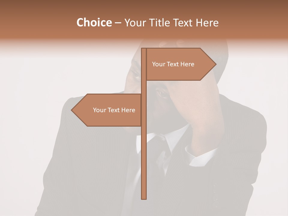 Men Headache White PowerPoint Template