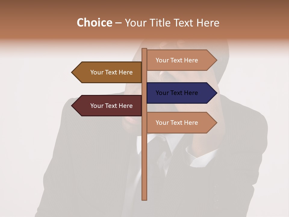 Men Headache White PowerPoint Template
