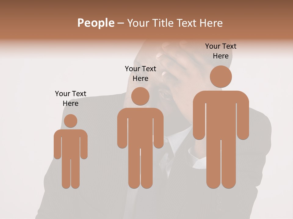 Men Headache White PowerPoint Template