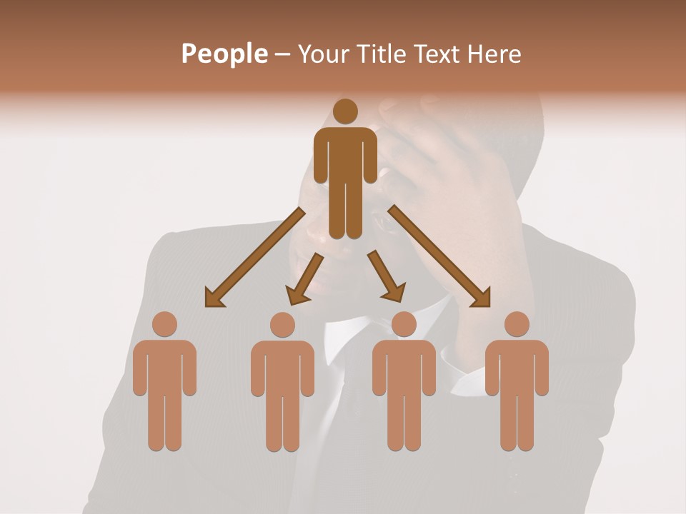 Men Headache White PowerPoint Template