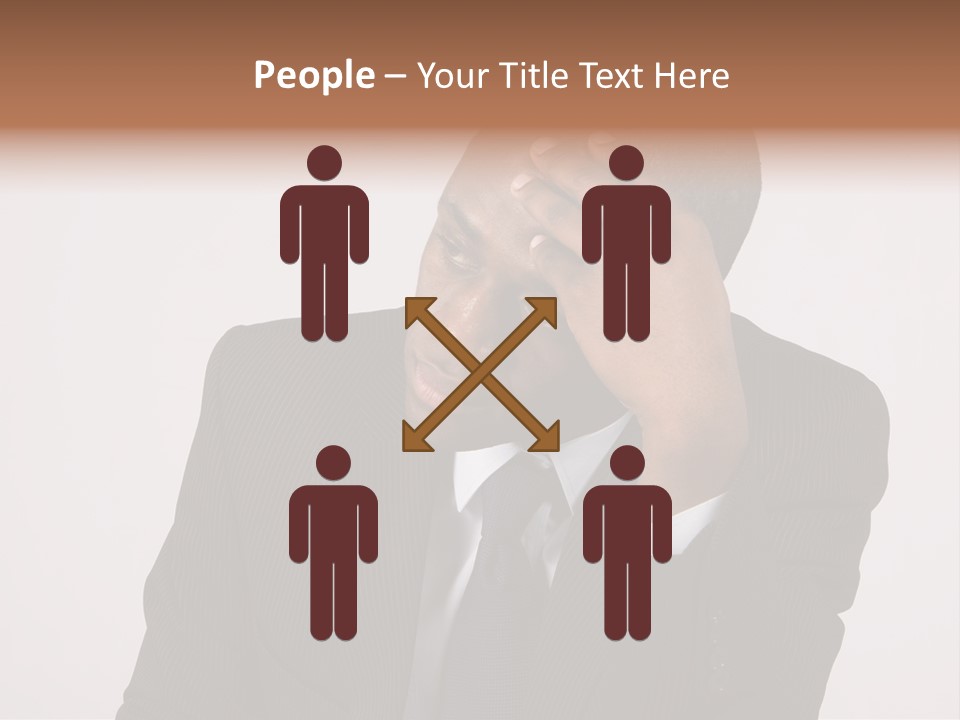 Men Headache White PowerPoint Template