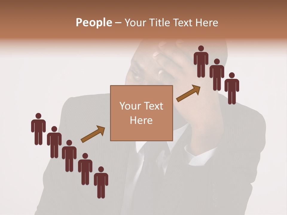 Men Headache White PowerPoint Template