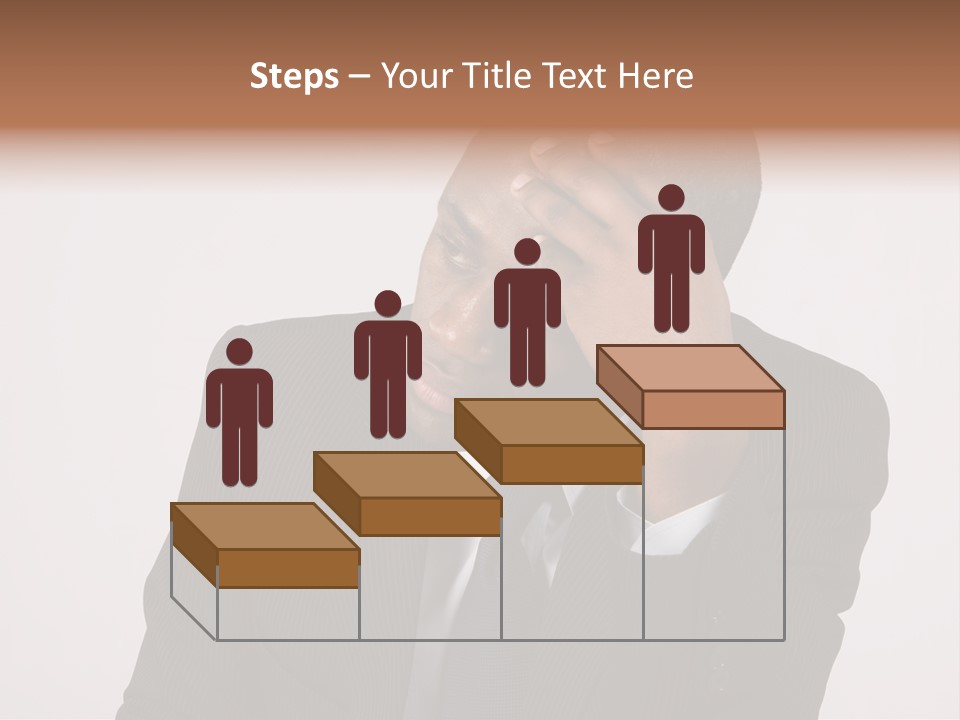 Men Headache White PowerPoint Template