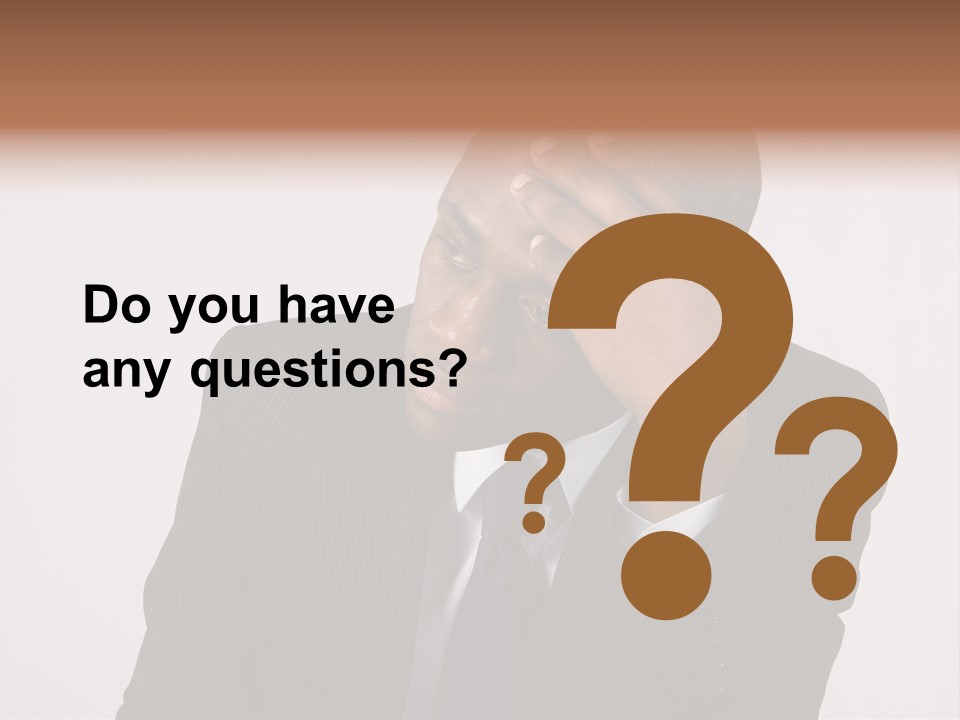 Men Headache White PowerPoint Template