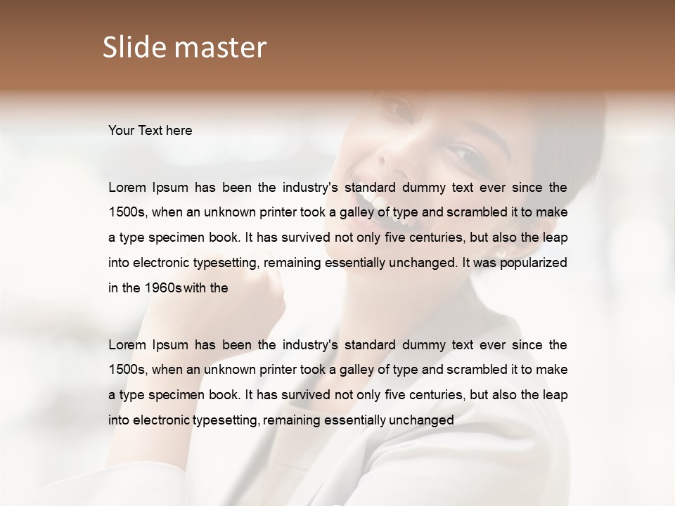 Long Elegance Girl PowerPoint Template