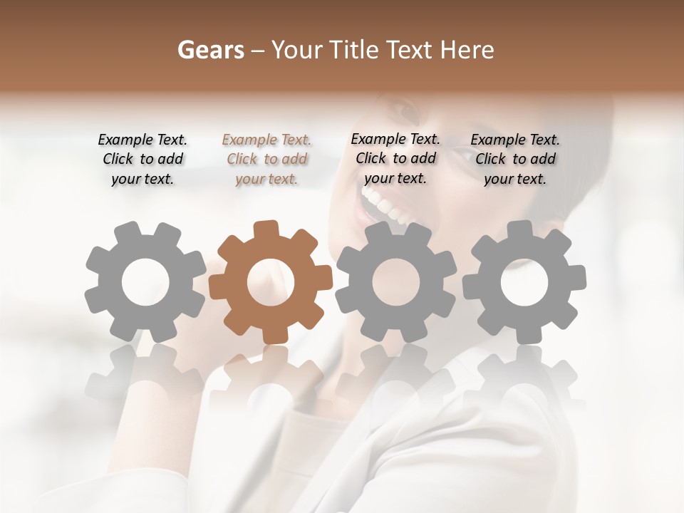 Long Elegance Girl PowerPoint Template