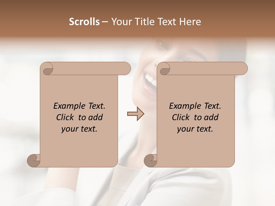 Long Elegance Girl PowerPoint Template