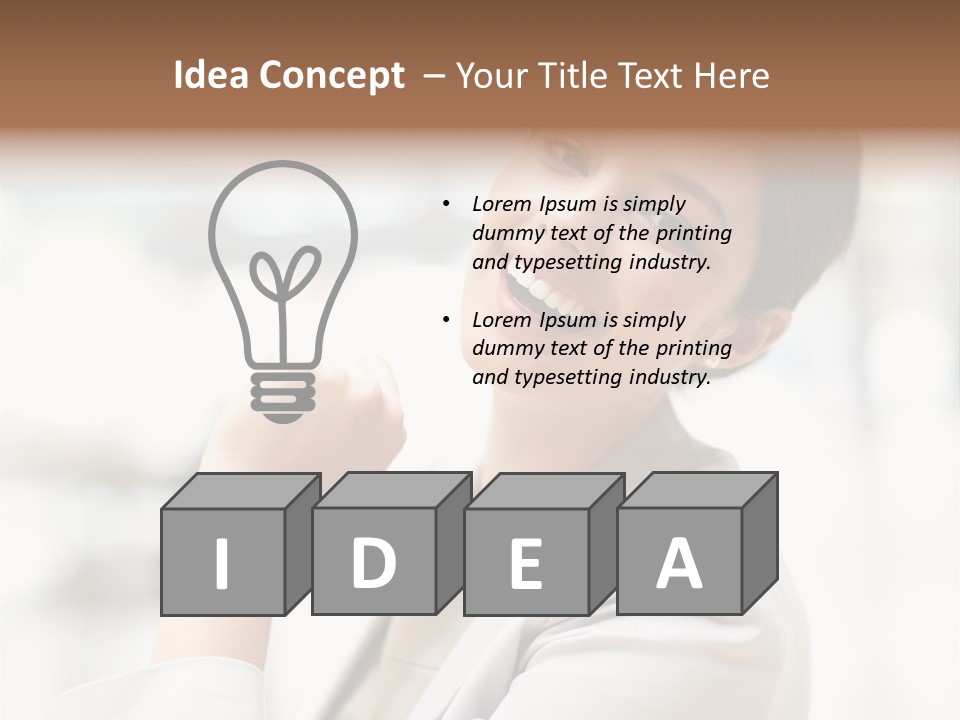 Long Elegance Girl PowerPoint Template