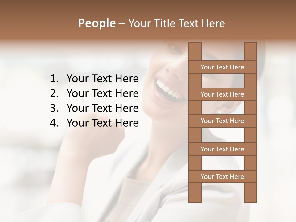 Long Elegance Girl PowerPoint Template