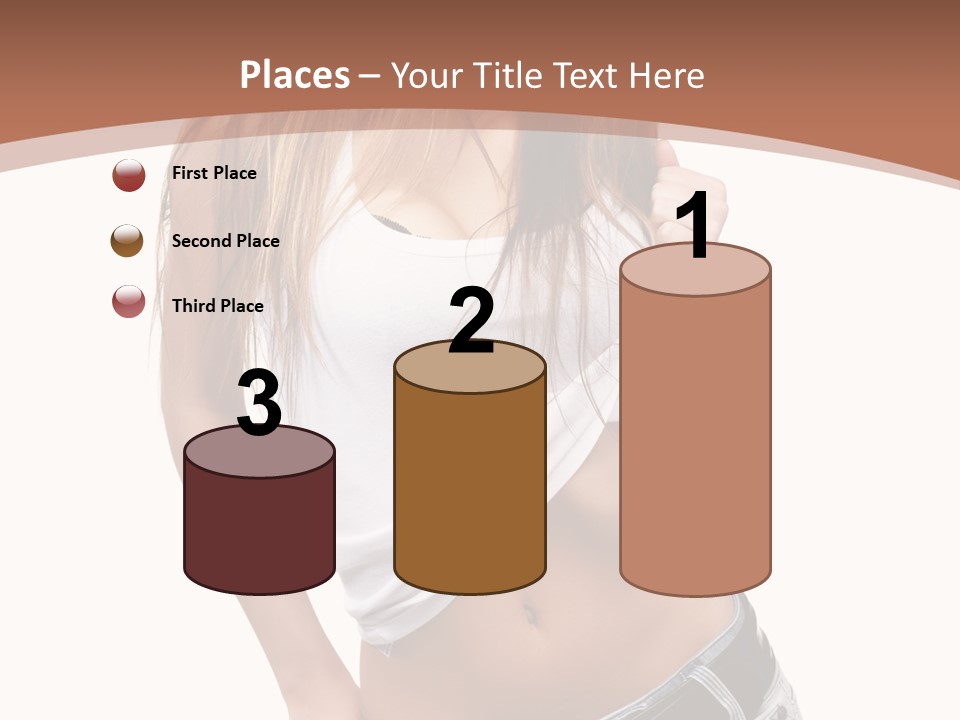 Long Elegance Girl PowerPoint Template