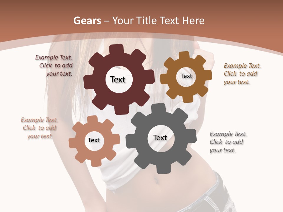 Long Elegance Girl PowerPoint Template