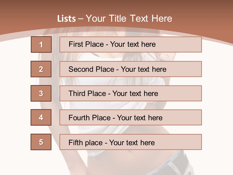 Long Elegance Girl PowerPoint Template