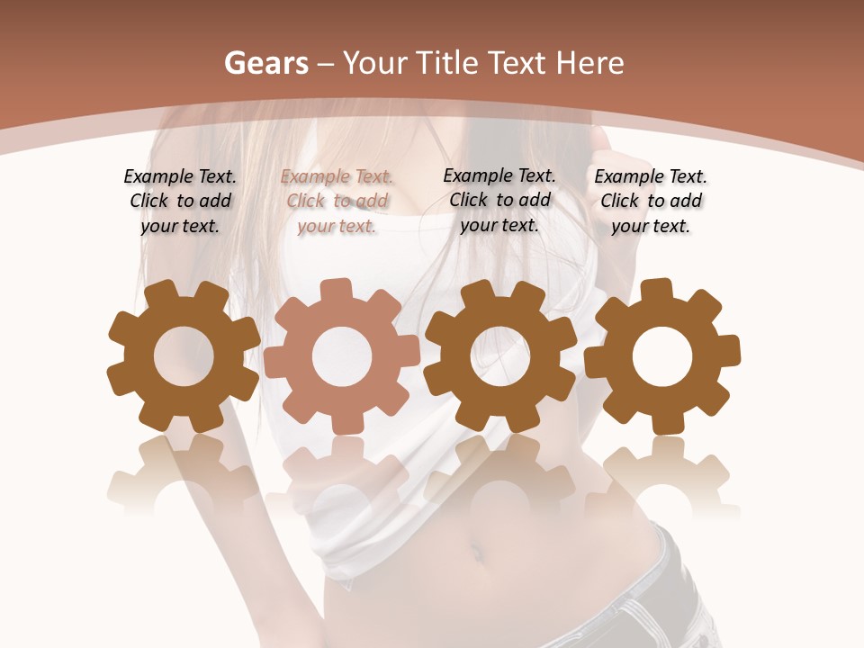 Long Elegance Girl PowerPoint Template