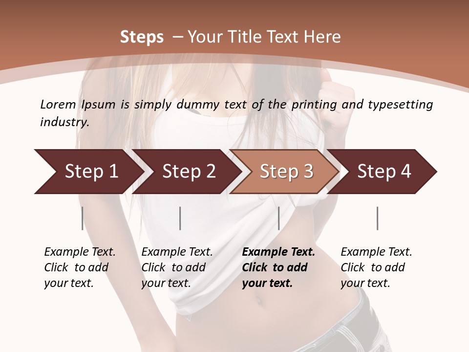 Long Elegance Girl PowerPoint Template
