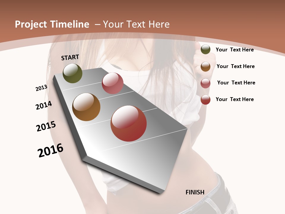 Long Elegance Girl PowerPoint Template