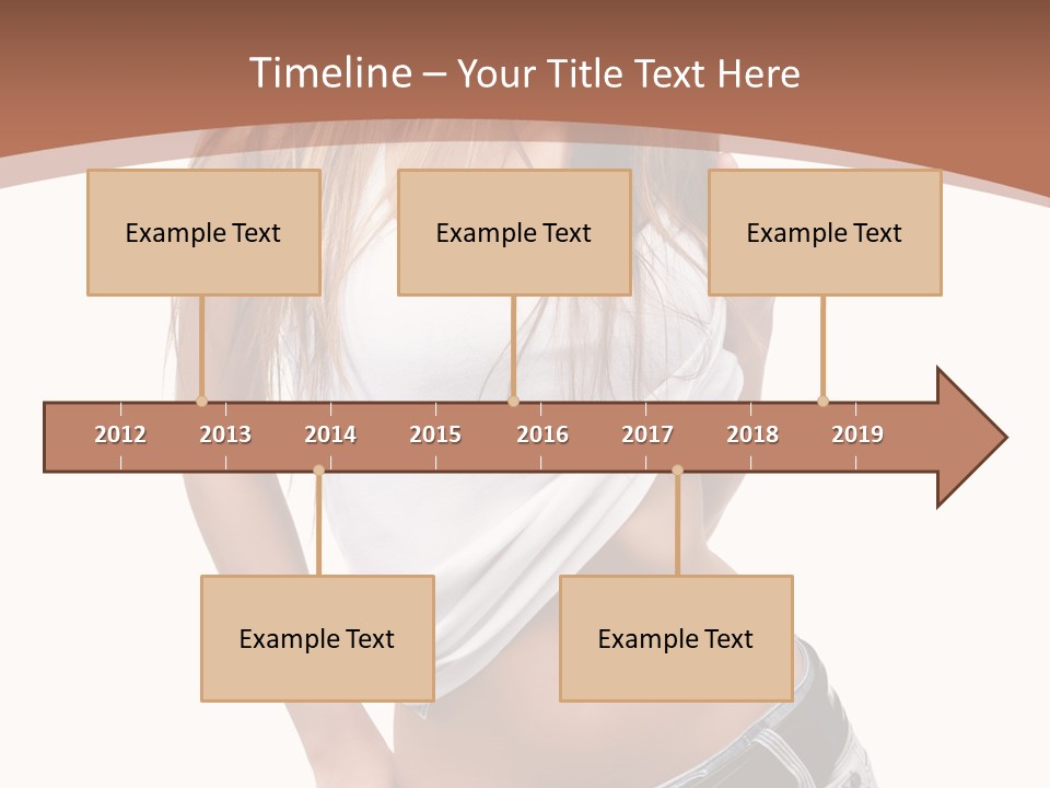 Long Elegance Girl PowerPoint Template