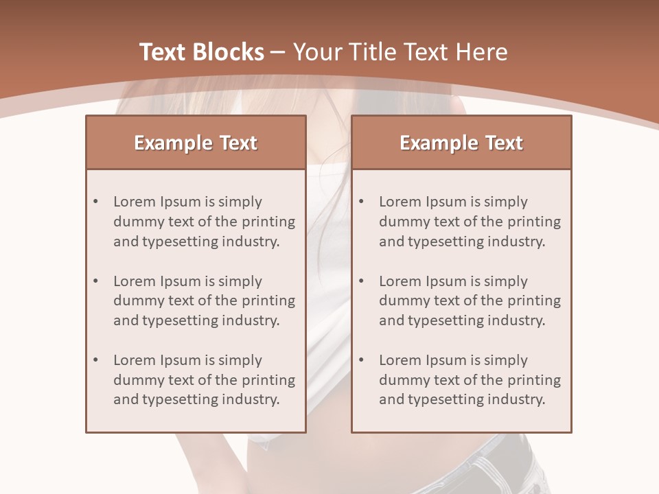 Long Elegance Girl PowerPoint Template