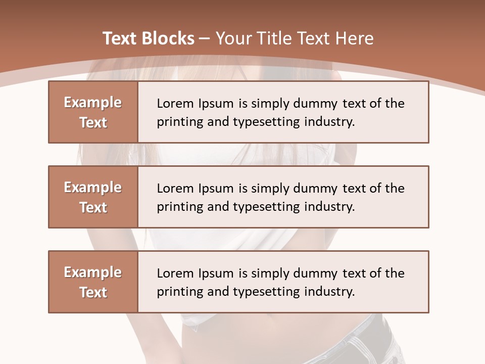 Long Elegance Girl PowerPoint Template