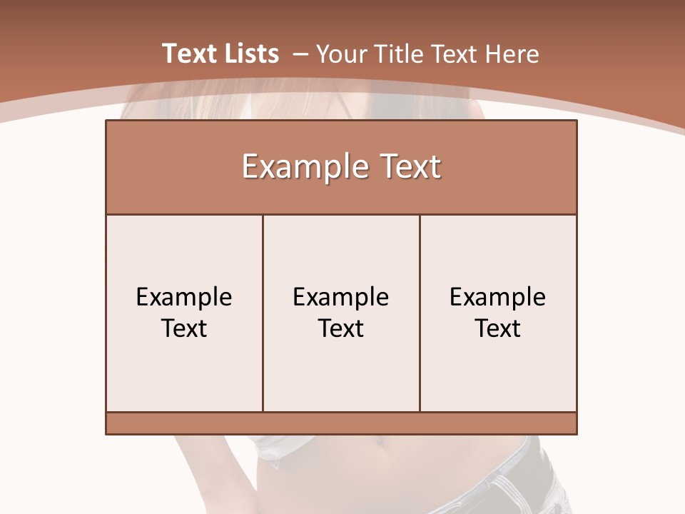 Long Elegance Girl PowerPoint Template