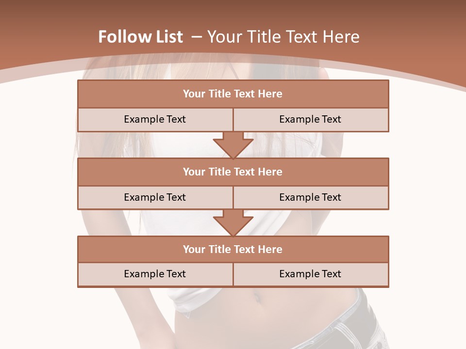 Long Elegance Girl PowerPoint Template